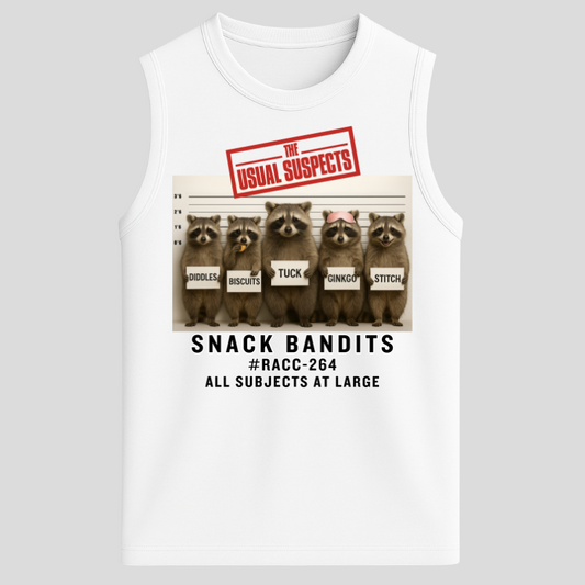 The Usual Suspects Raccoon Tank – Men’s Relaxed Fit Graphic Tank Top | 32° Cooltech Performance Fabric